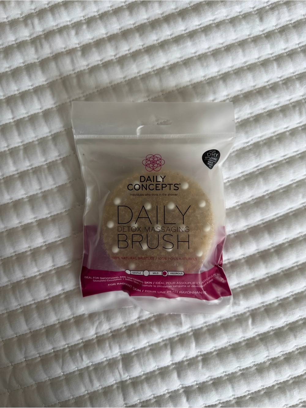 Daily Detox Massaging Brush - White